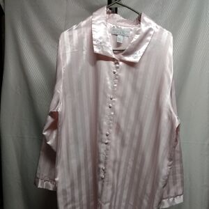 Erika Taylor Intimates Robe, L, Pink, 83% polyester 17% cotton, pre-owned